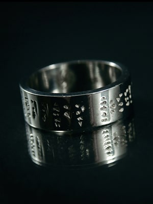 "Erebuni-Yerevan" rhodium plated ring
