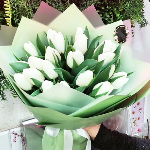 Тюльпаны белые №390